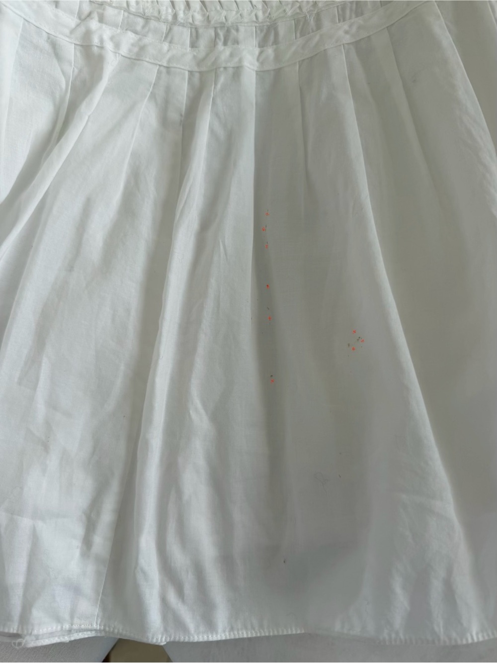 Lauren by Ralph Lauren V-Neck White Cotton Pleated Ruffle Accents Maxi Dress - Picture 10 of 12